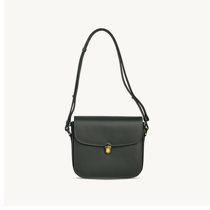 Modern Green Leather Shoulder Bag