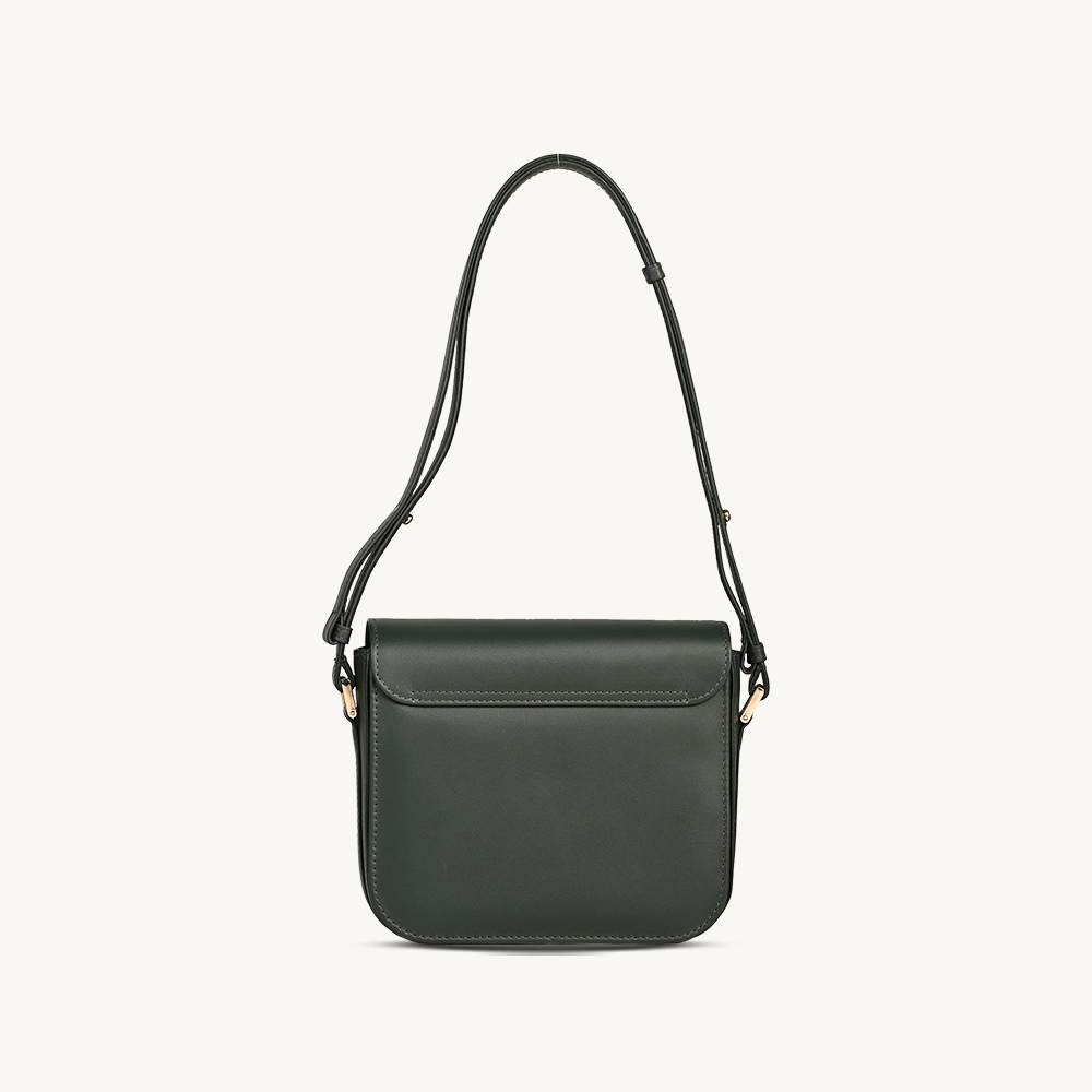 Modern Green Leather Shoulder Bag
