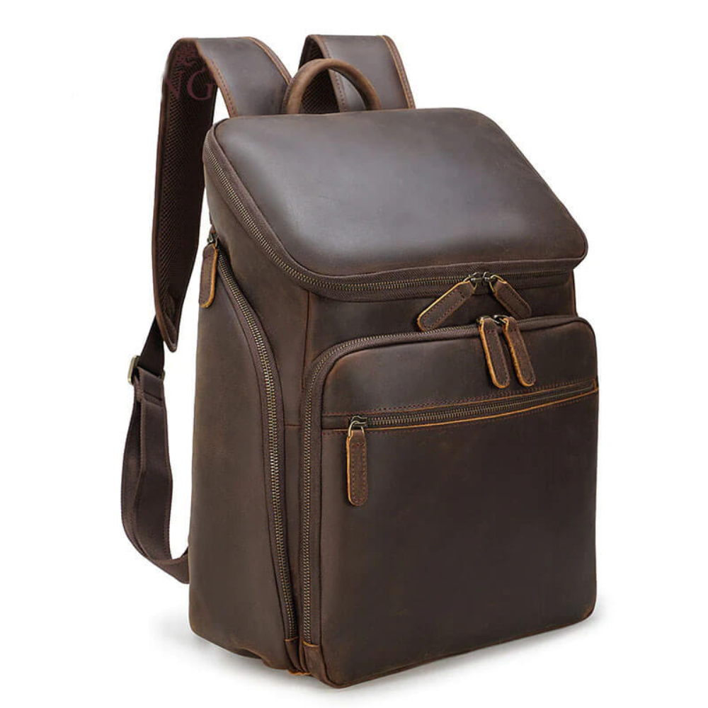 Montgomery Brown Classic Leather Backpack