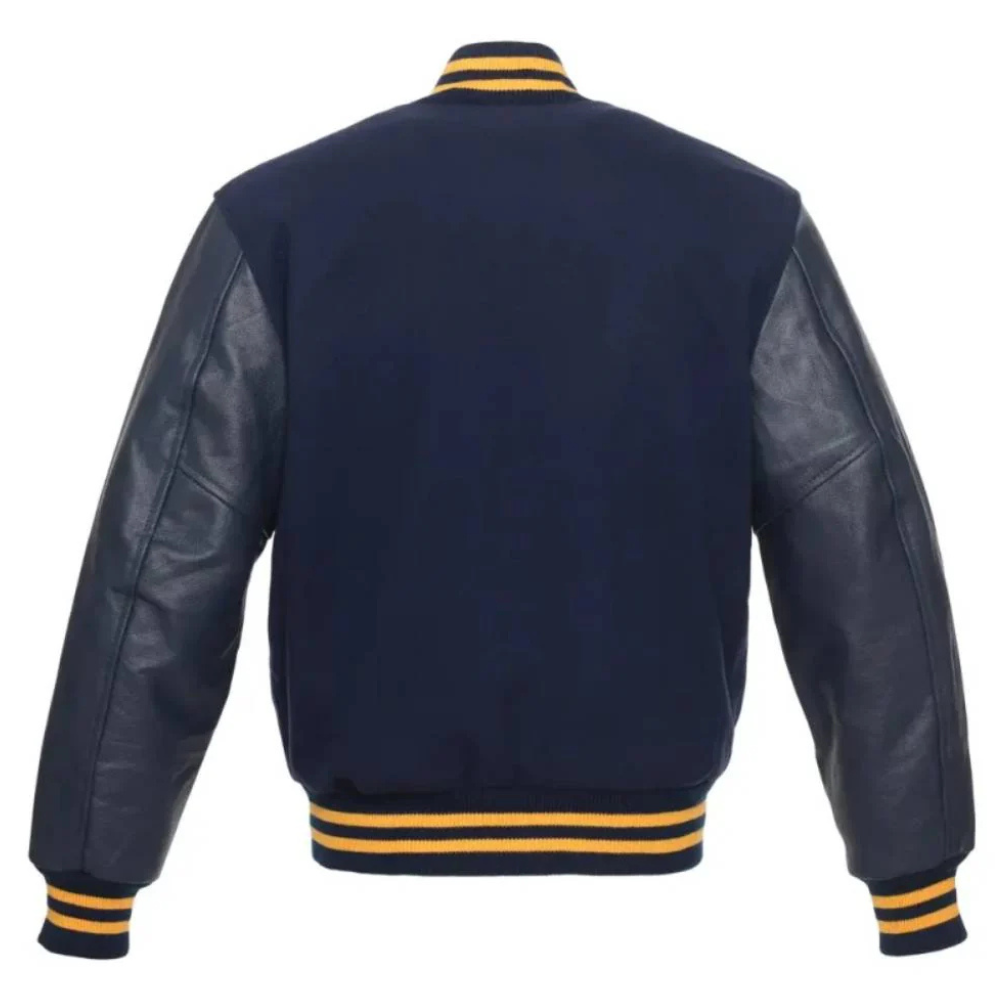 Navy Gold Prestige Varsity Jacket