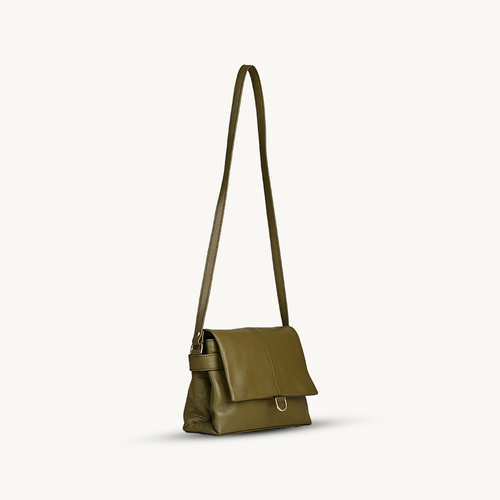 Olive Green Allure Flap Crossbody