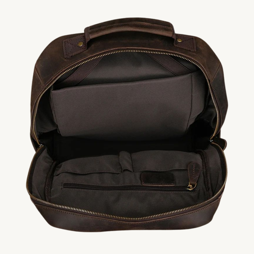 Premium Full Grain Leather Laptop Backpack Vintage Style