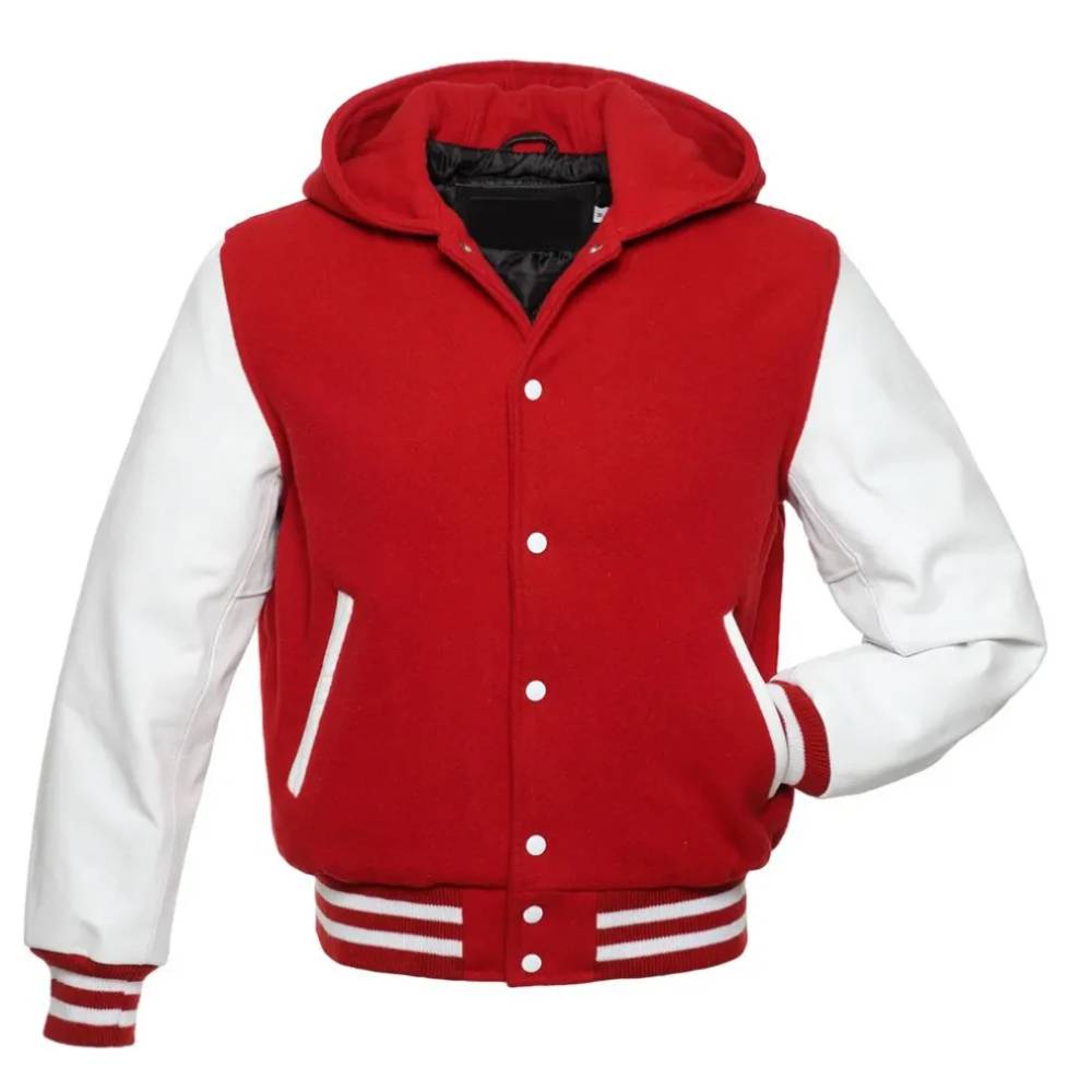 Red & White Athletic Edge Varsity Jacket