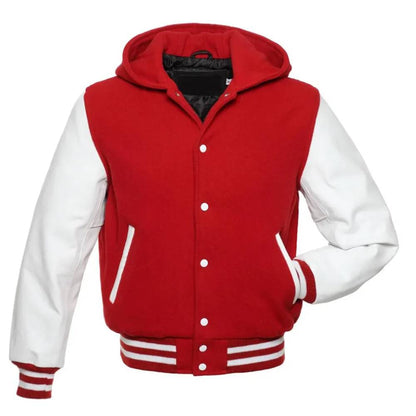 Red & White Athletic Edge Varsity Jacket