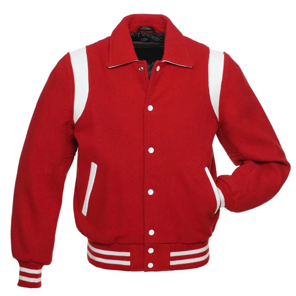 Red with White Varsity Jacket