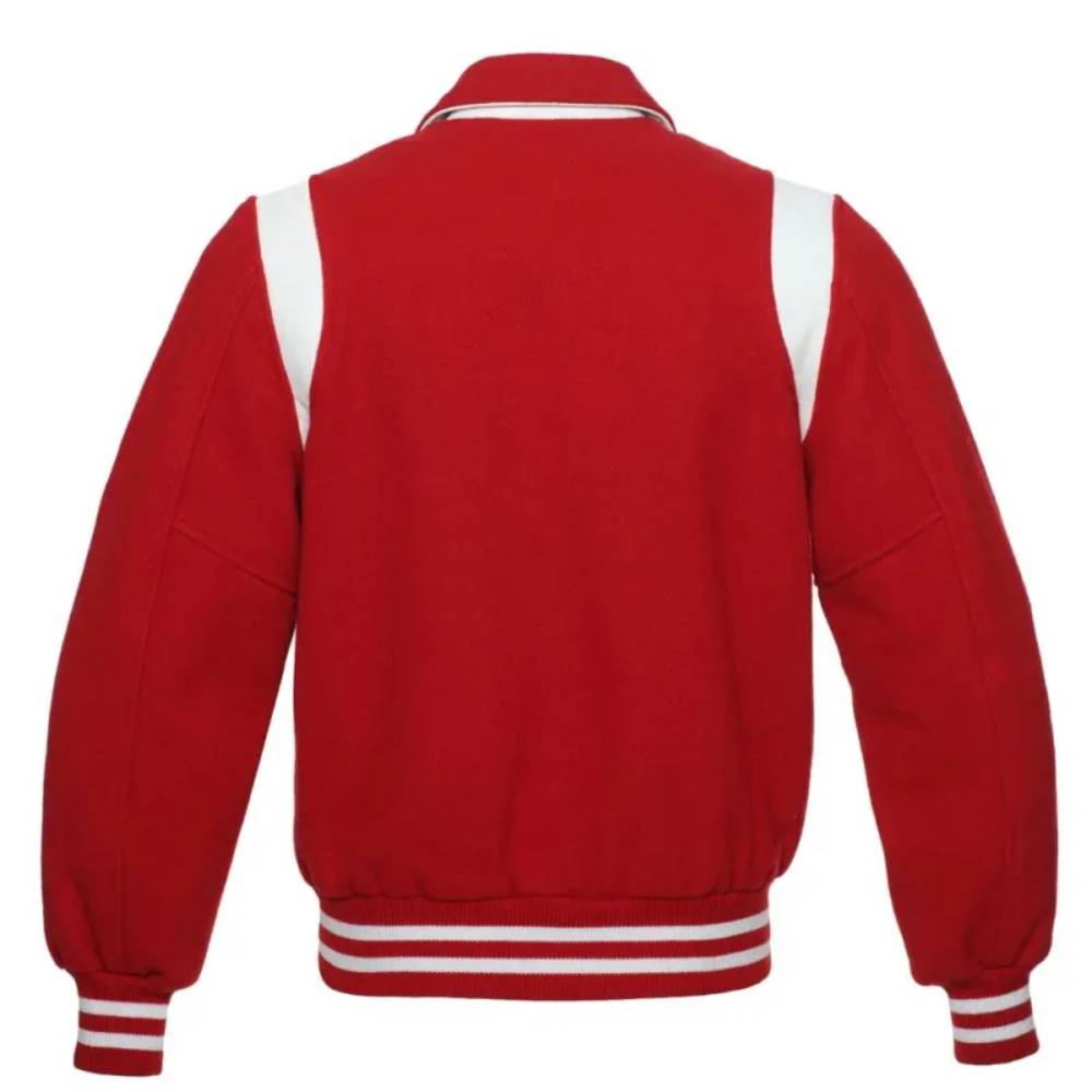 Red with White Varsity Jacket