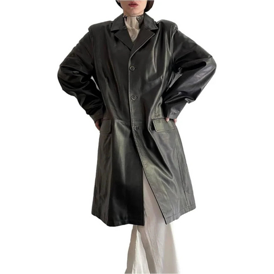 Retro-Black-Leather-Trench-Coat