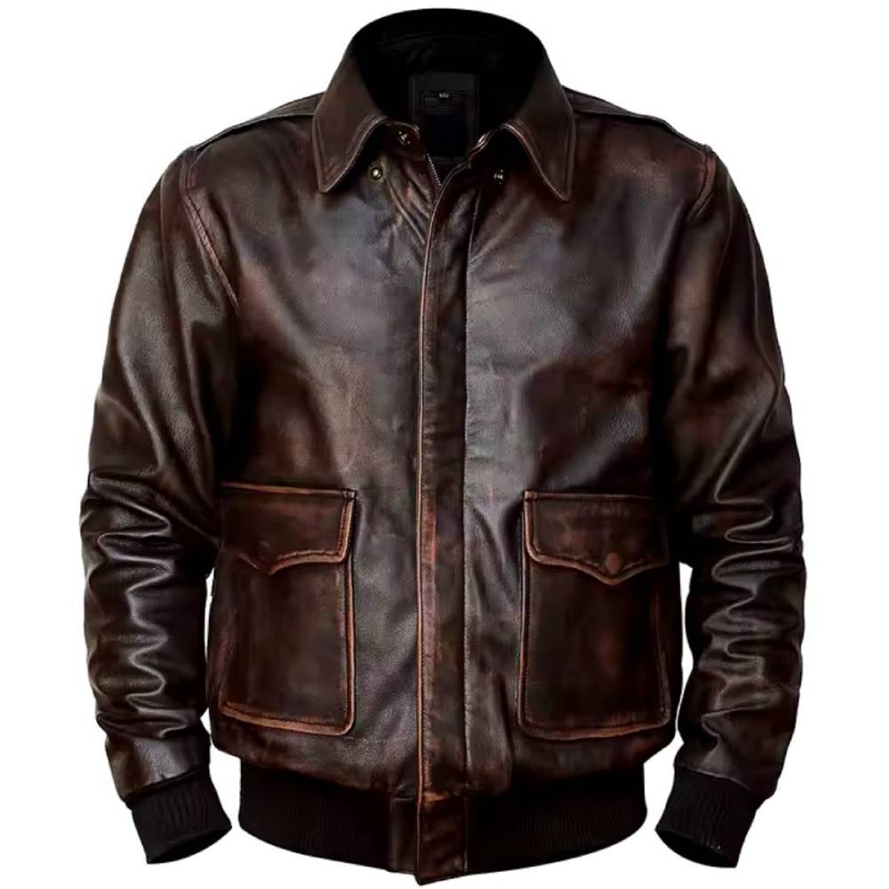 Retro Brown A-2 Aviator Jacket