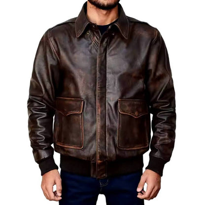 Retro Brown A-2 Aviator Jacket
