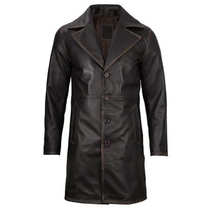 Rub Off Brown Roadster Trench Coat