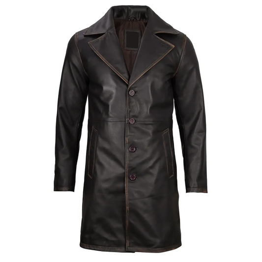 Rub Off Brown Roadster Trench Coat