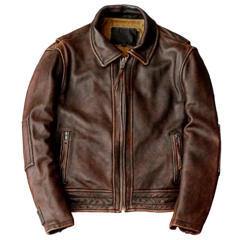 Rugged Vintage Track Biker Jacket
