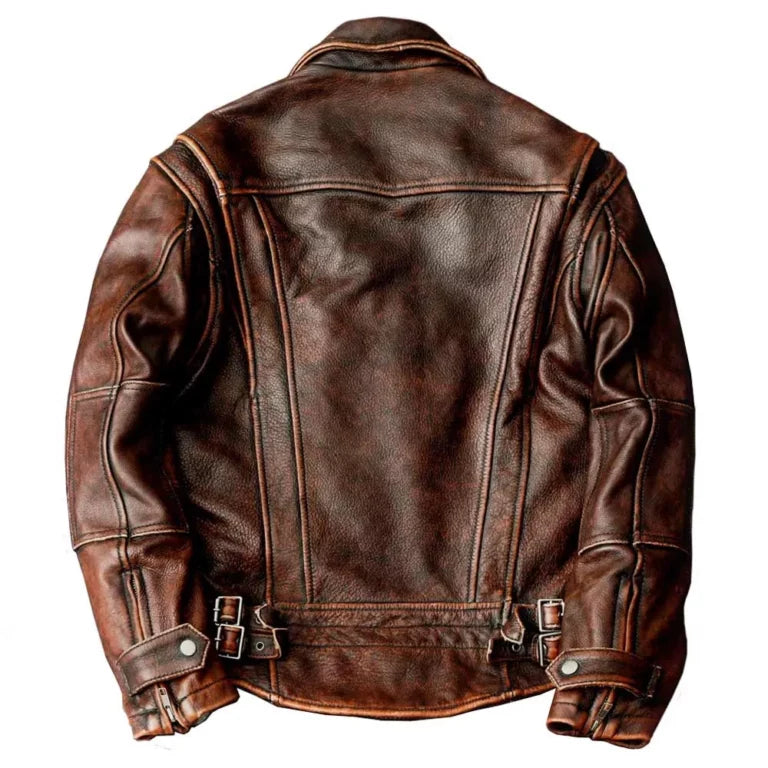 Rugged Vintage Track Biker Jacket