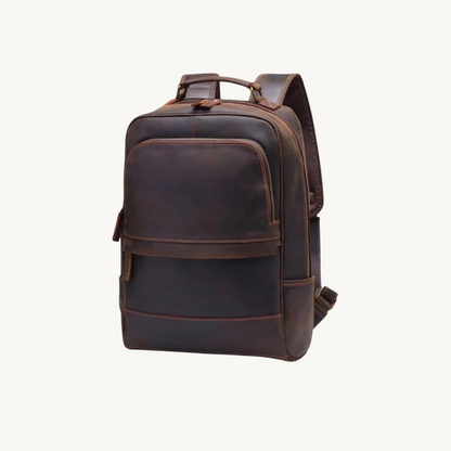 Rustic Brown Leather Business Leather Backpack