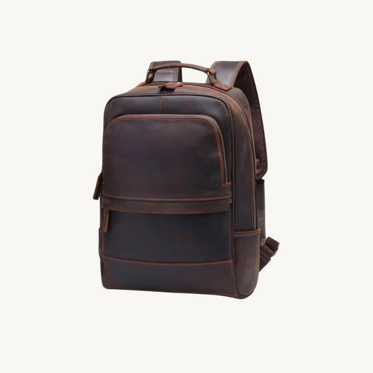 Rustic Brown Leather Business Leather Backpack