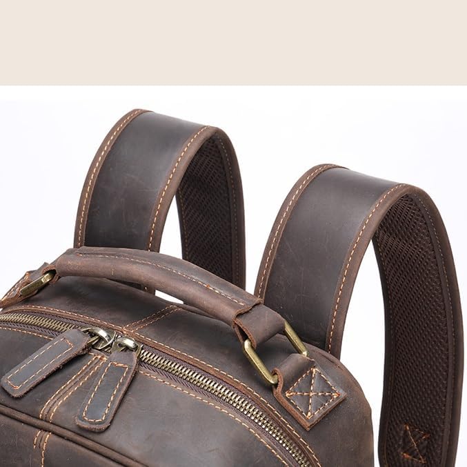 Rustic Brown Leather Business Leather Backpack