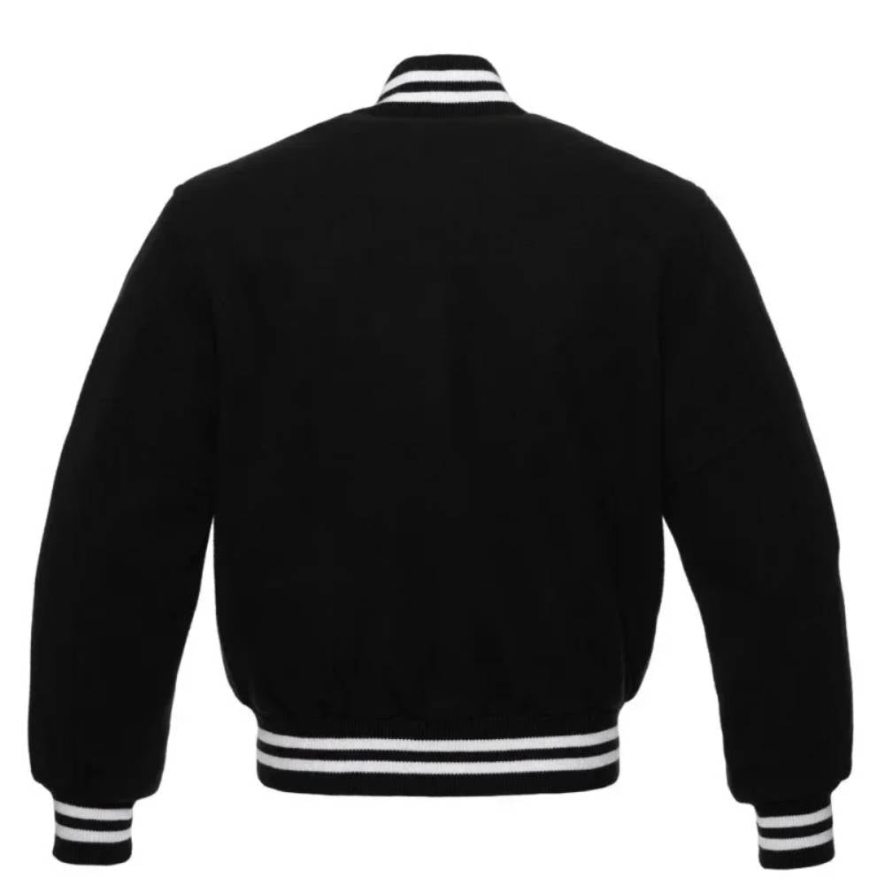 Stealth Black Varsity Jacket