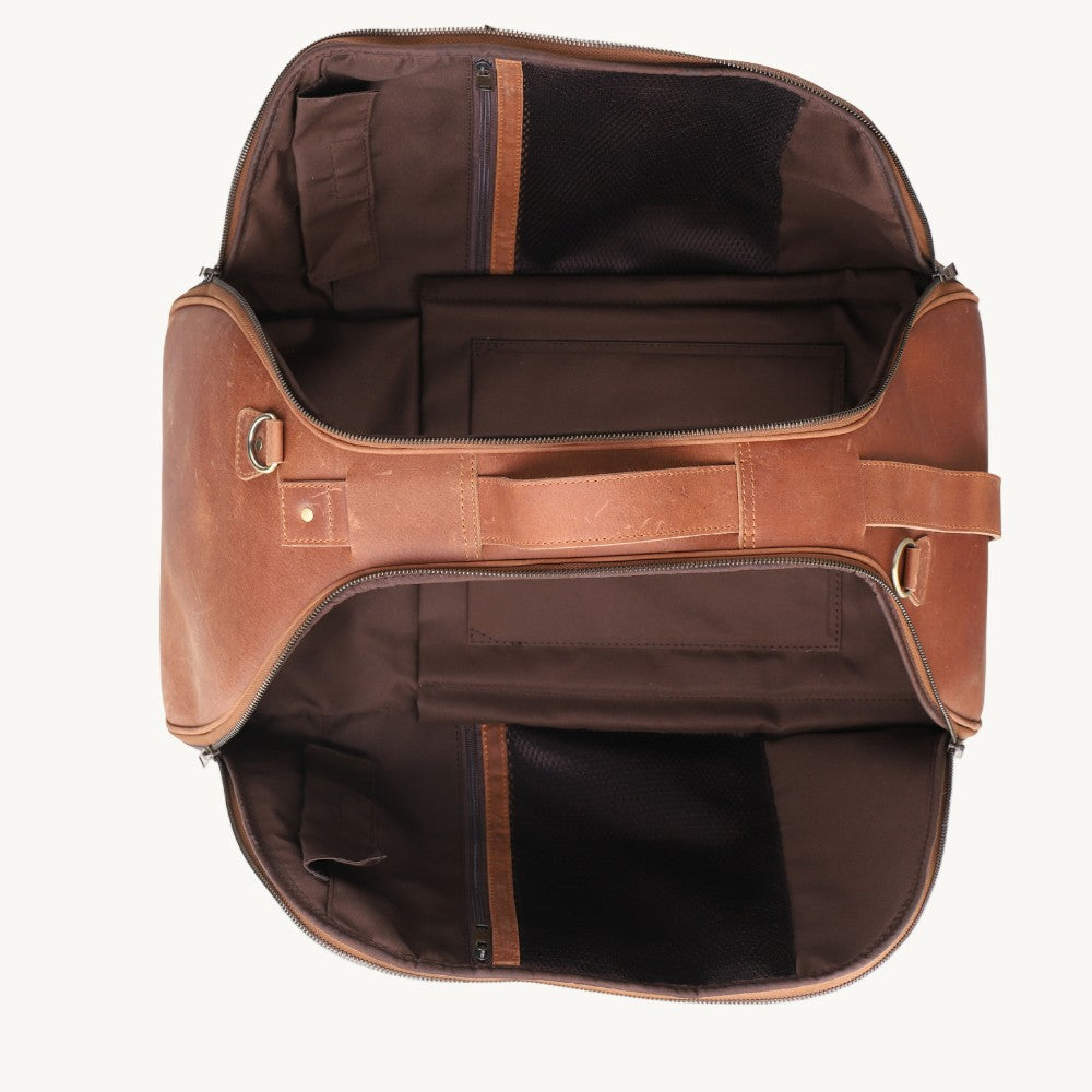 Tan Adventure Leather Duffle