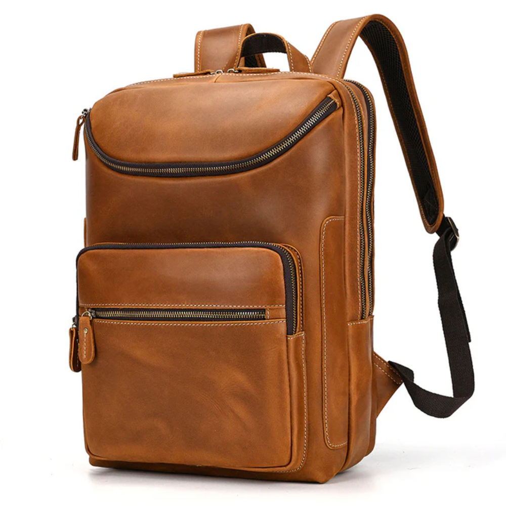 Tan Executive Leather Backpack