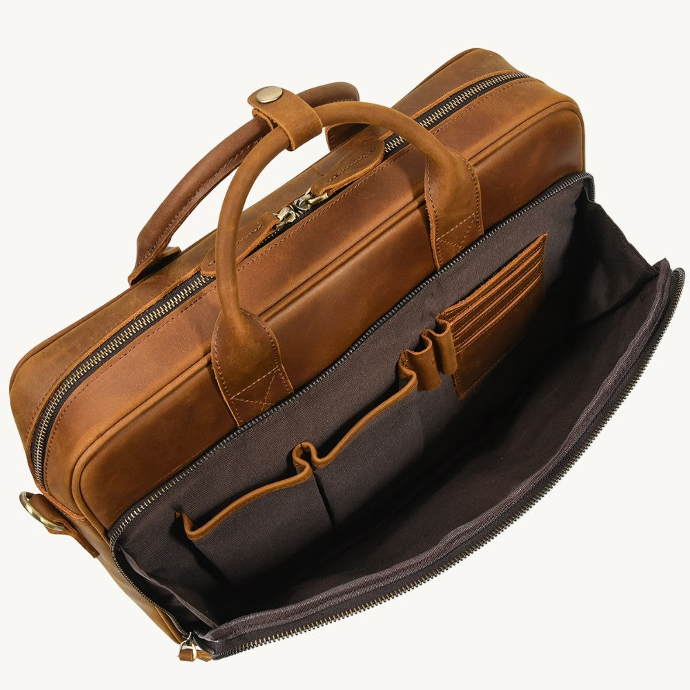 Tan Heirloom Case Leather Briefcase