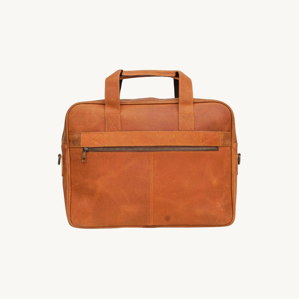 Tan Leather Executive Briefcase