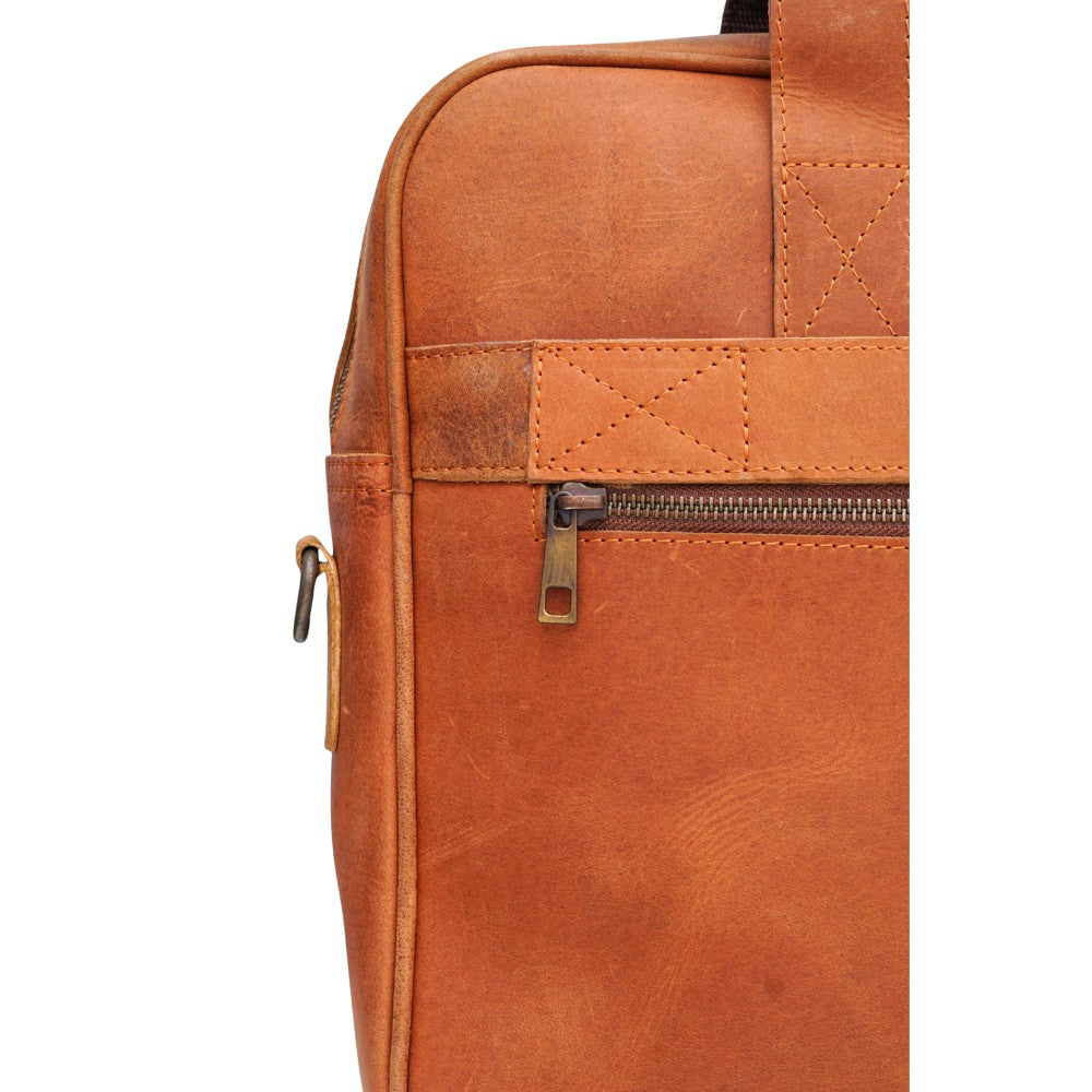 Tan Leather Executive Briefcase