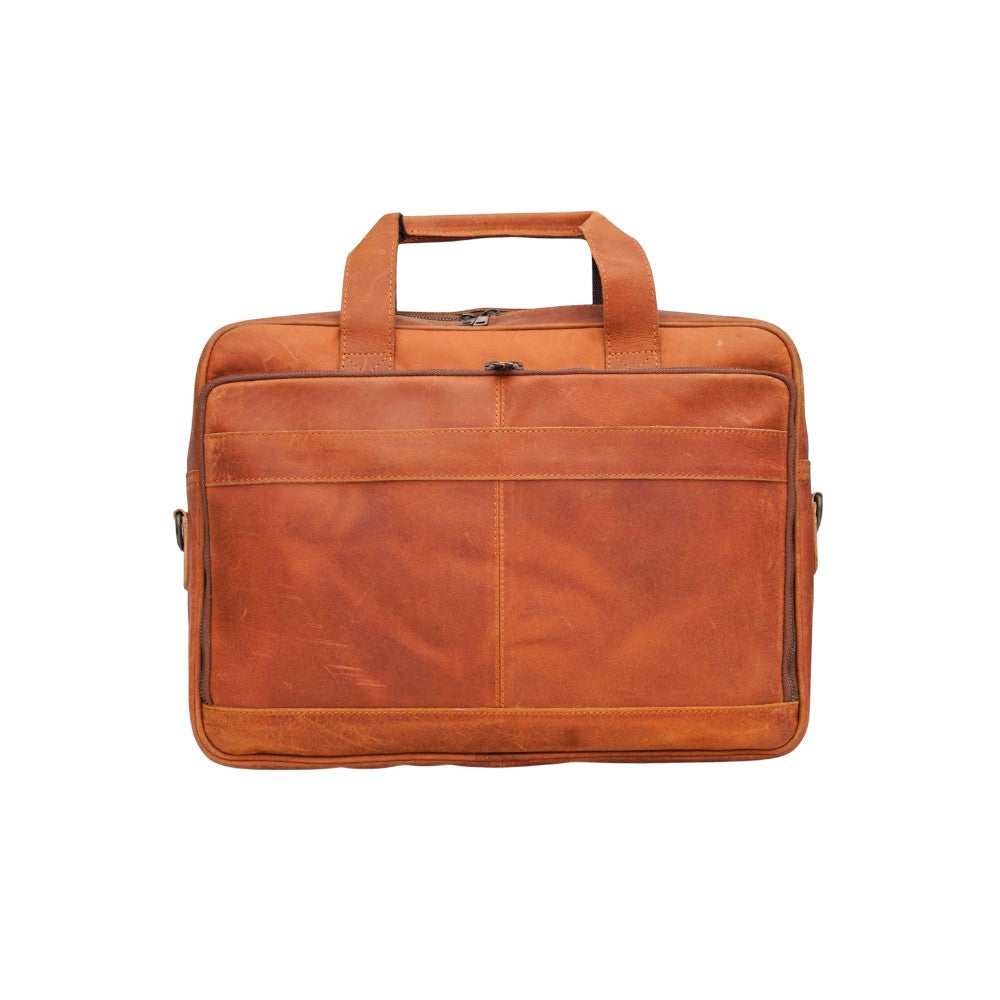 Tan Leather Executive Briefcase