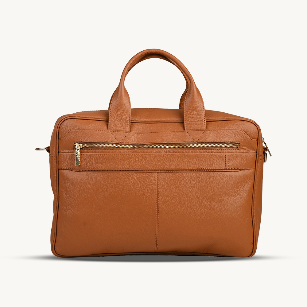 Tan Signature Briefcase