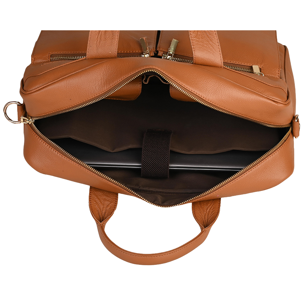 Tan Signature Briefcase