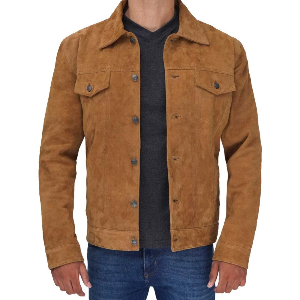 Tan Trooper Suede Jacket