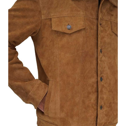 Tan Trooper Suede Jacket