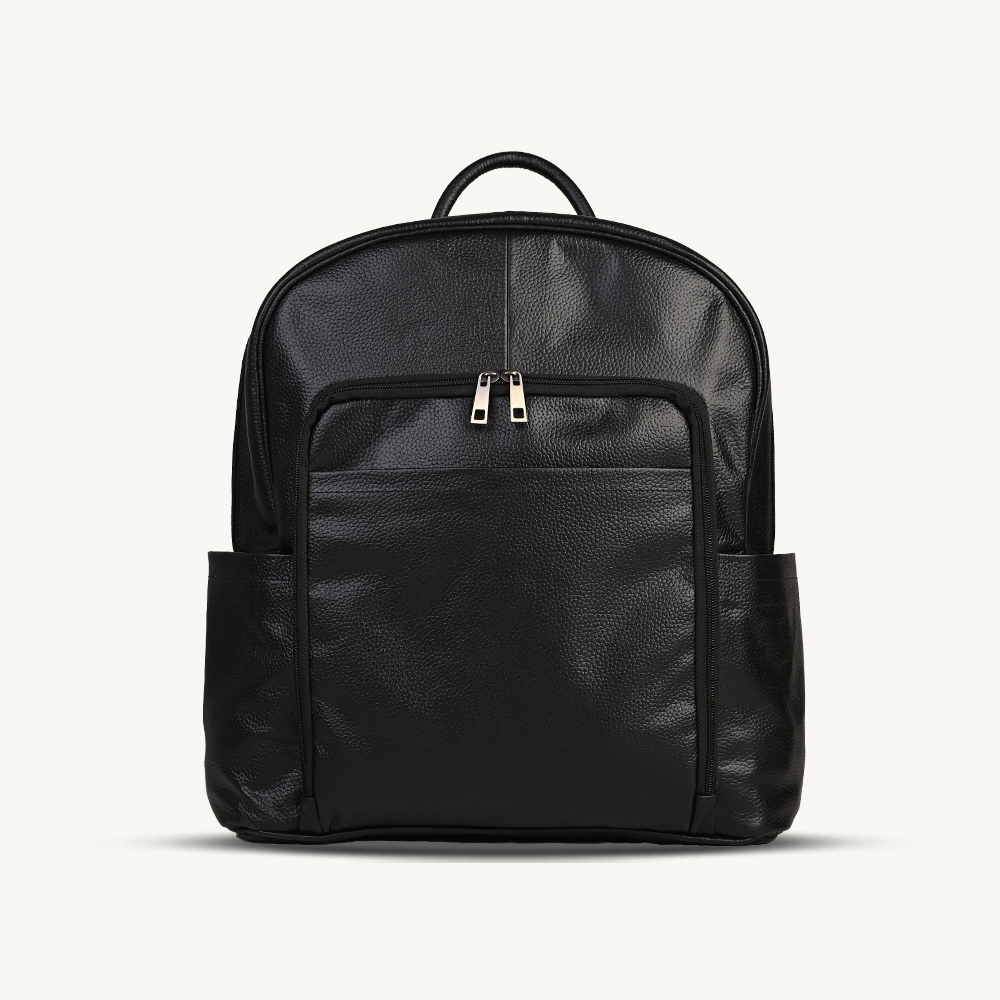 The Black Urban Leather Backpack