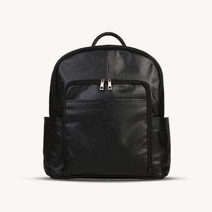 The Black Urban Leather Backpack