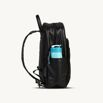 The Black Urban Leather Backpack