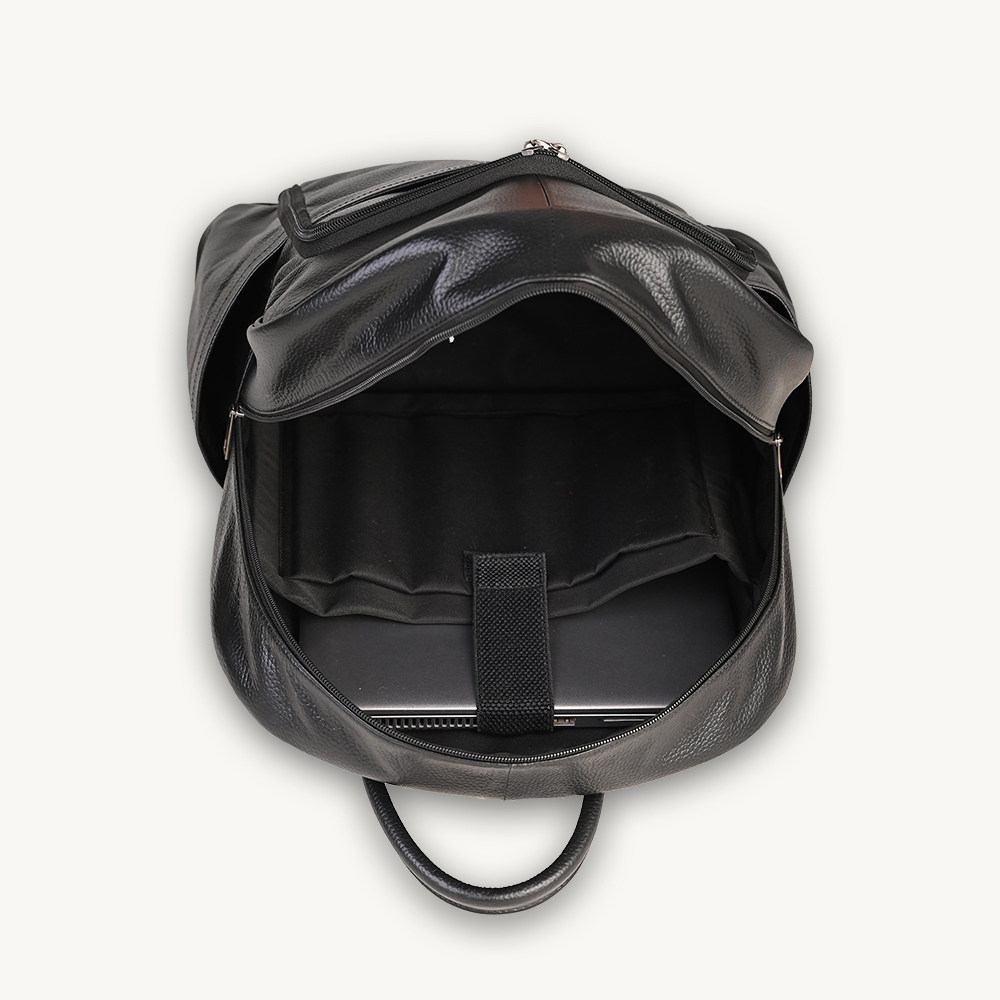 The Black Urban Leather Backpack