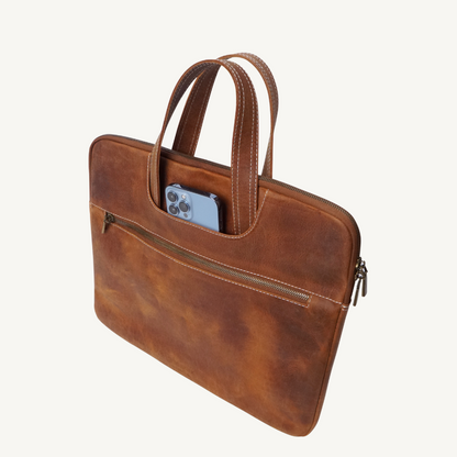 The Distressed Tan Heritage Laptop Sleeve