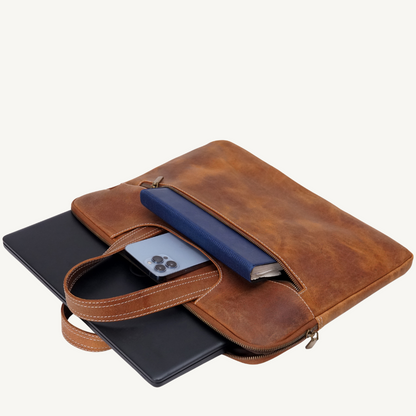 The Distressed Tan Heritage Laptop Sleeve