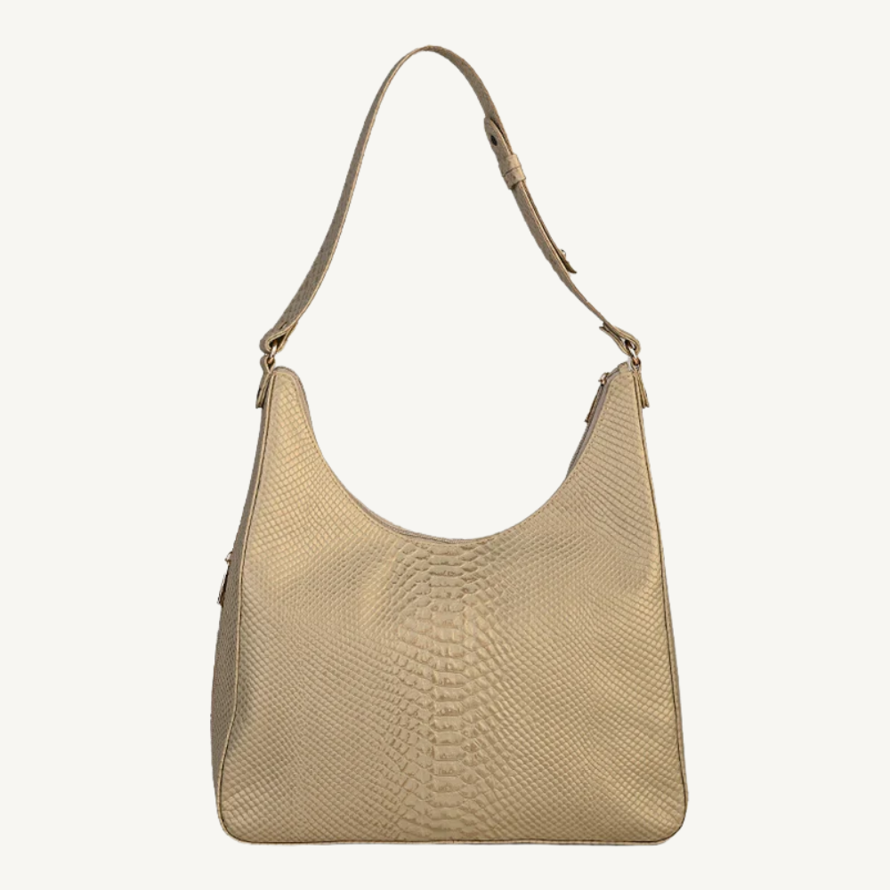 The Old Gold Textured Leather Hobo Bag