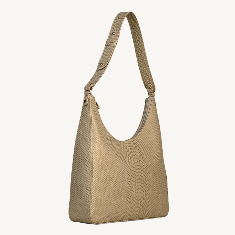 The Old Gold Textured Leather Hobo Bag