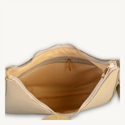 The Old Gold Textured Leather Hobo Bag