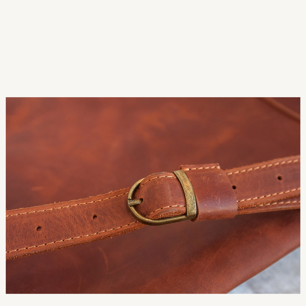 Women's Vintage Full-Grain Leather Daypack Rucksack