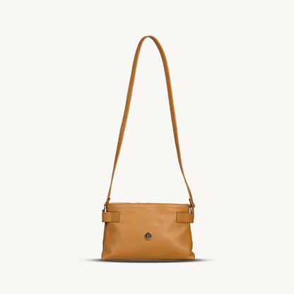 Yellow Tan City Flap Crossbody