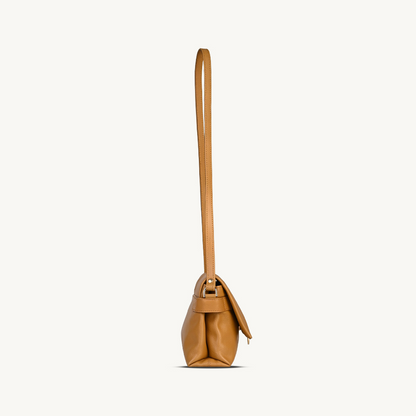 Yellow Tan City Flap Crossbody