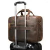 Rustic Leather Briefcase for Men