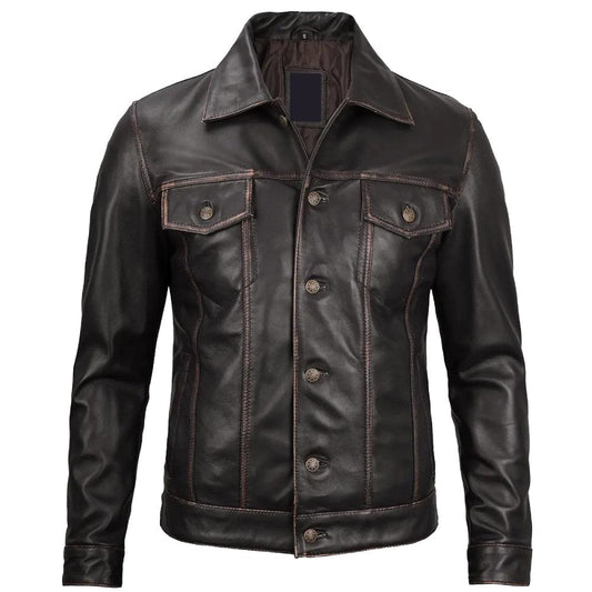 Dark-Brown-Trucker-Nomad-Biker-Jacket