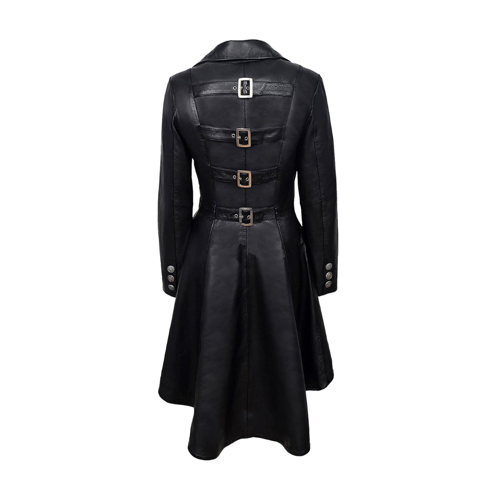 Black Gothic Matrix Trench Coat